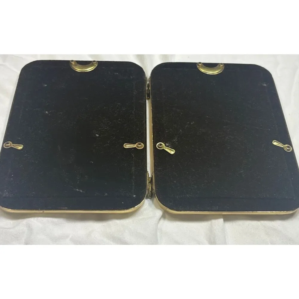 Solid Brass Double Hinged Photo Frame 3.5 x 5 Folding FECTO rounded edges